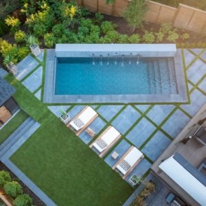Teal Rectangle Pool