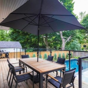 wood pannel deck